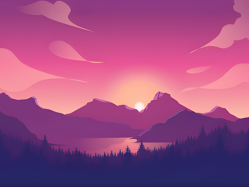 thumbnail Le montagne in rosa